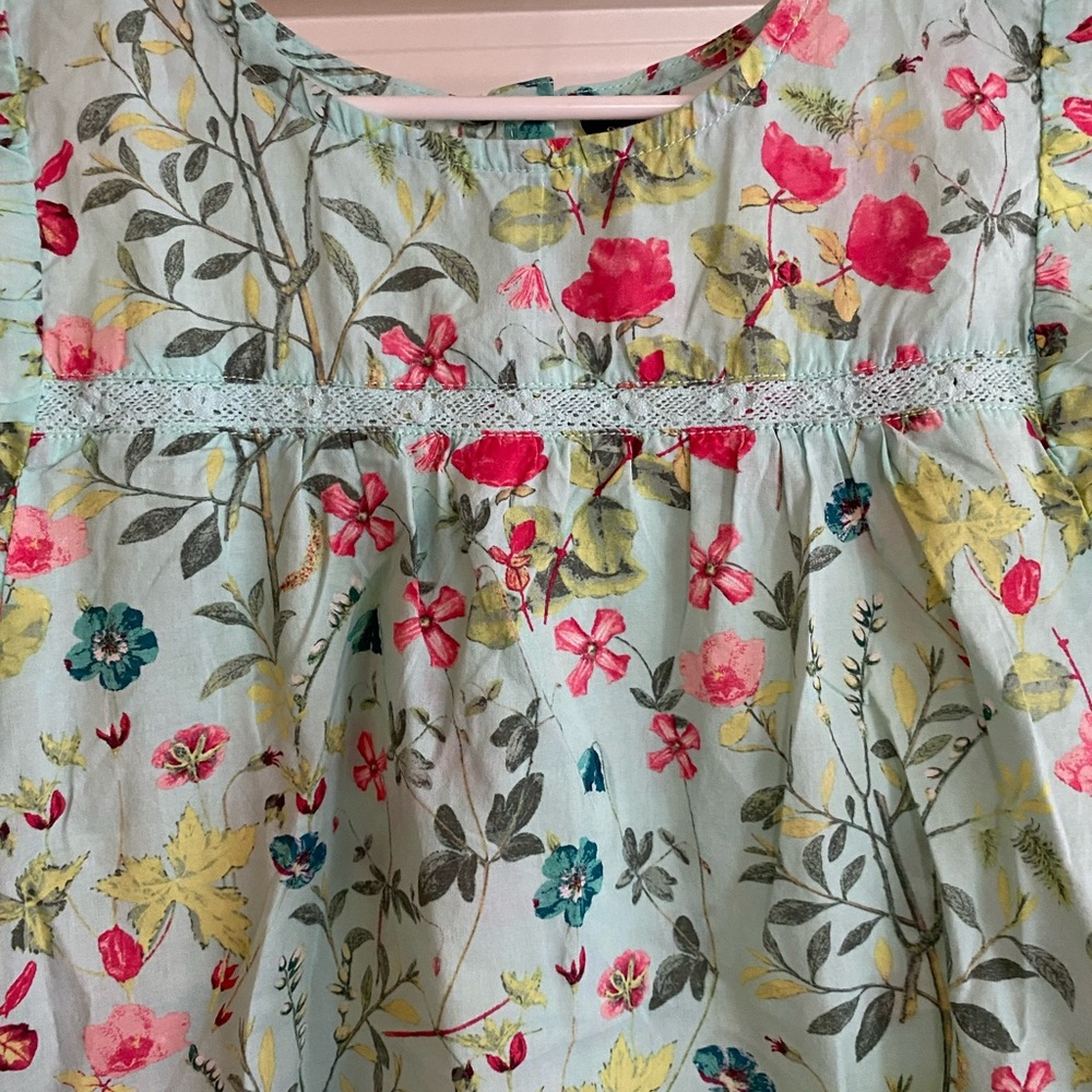 Girls Floral Print Blouse - Picture 5 of 10